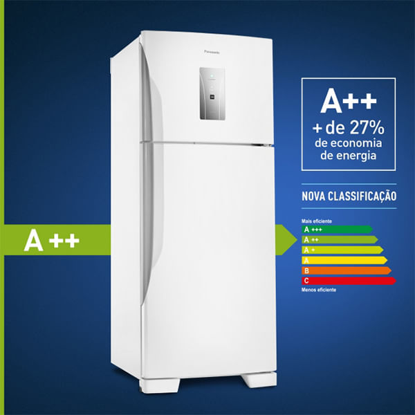 geladeira Panasonic A++ Frost Free 435l Branco - Nr-bt50bd3w