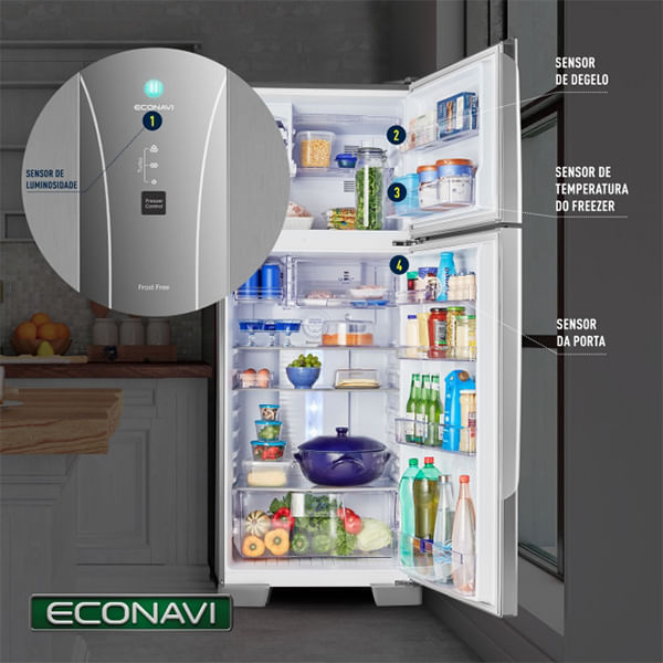 geladeira Panasonic A++ Frost Free 435l – Aço Escovado - Nr-bt50bd3x