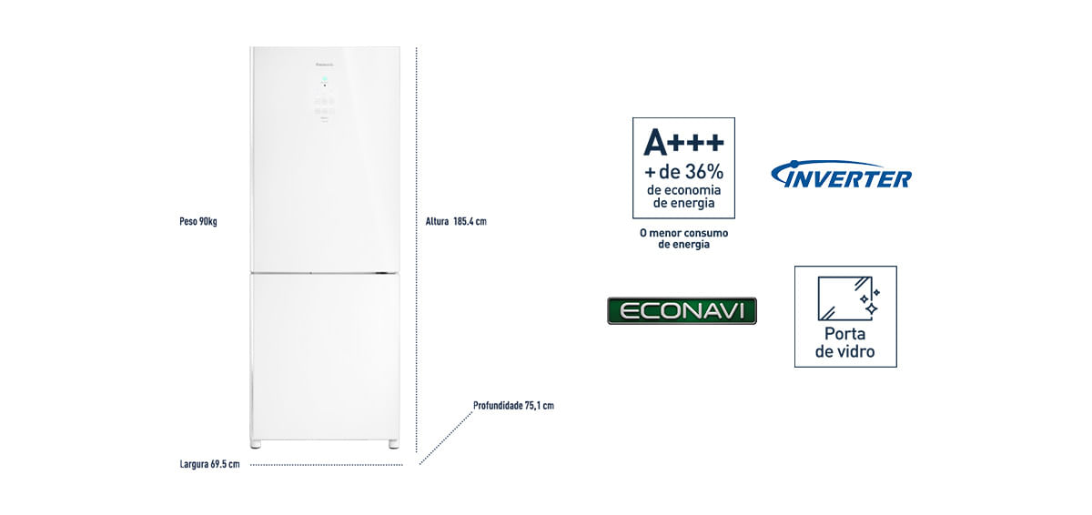 refrigerador Nr-bb53gv3w Panasonic