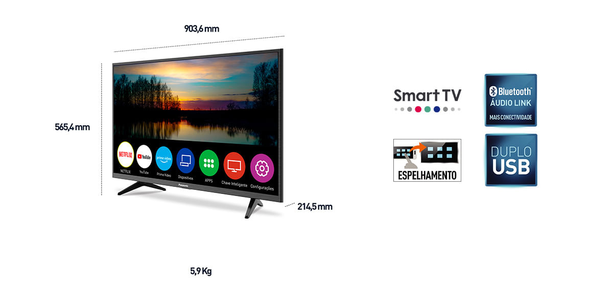 SmartTV LED Panasonic TC-40JS500B
