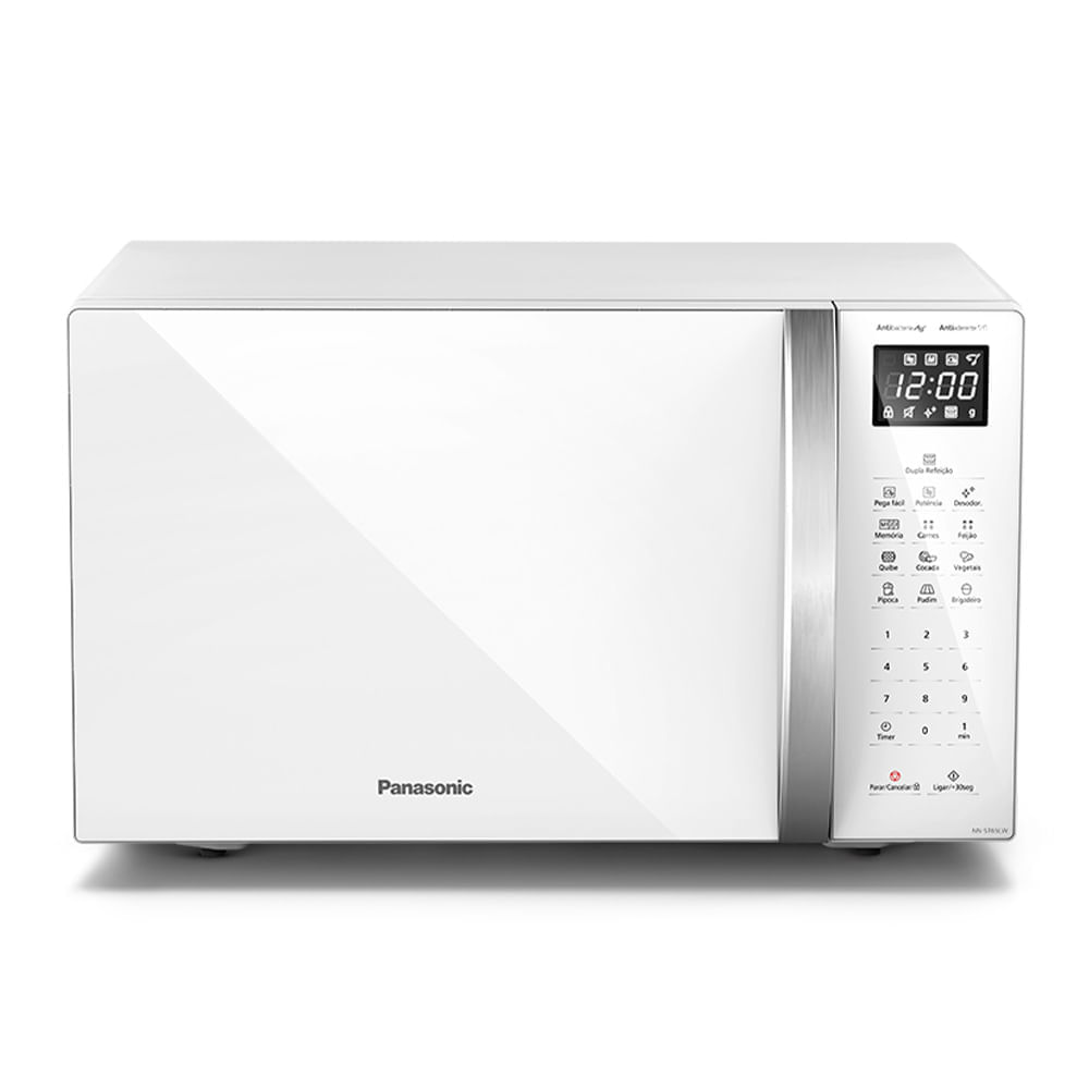 Micro-ondas Ideal+ Panasonic ST65 Dupla Refeição    34L Branco - NN-ST65LWRU
