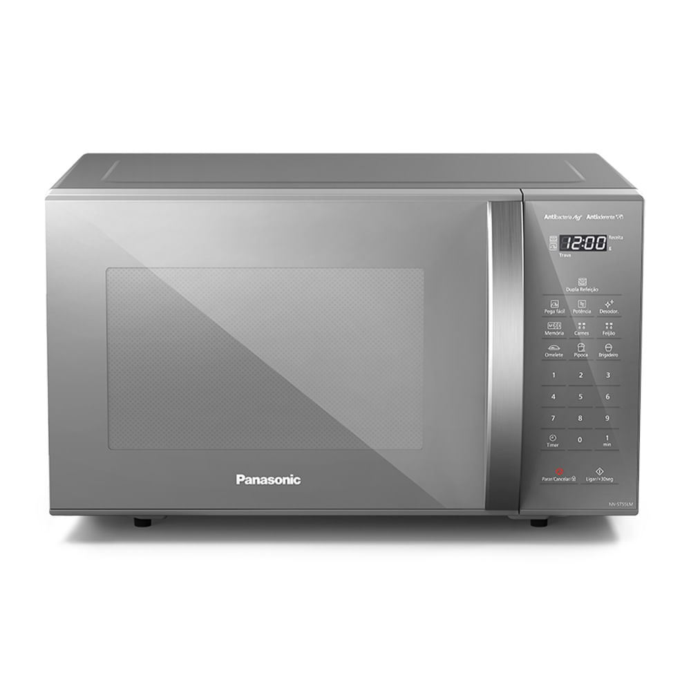 Micro-ondas Ideal+ Panasonic ST55 Dupla Refeição    27 L Espelhado - NN-ST55LMRU