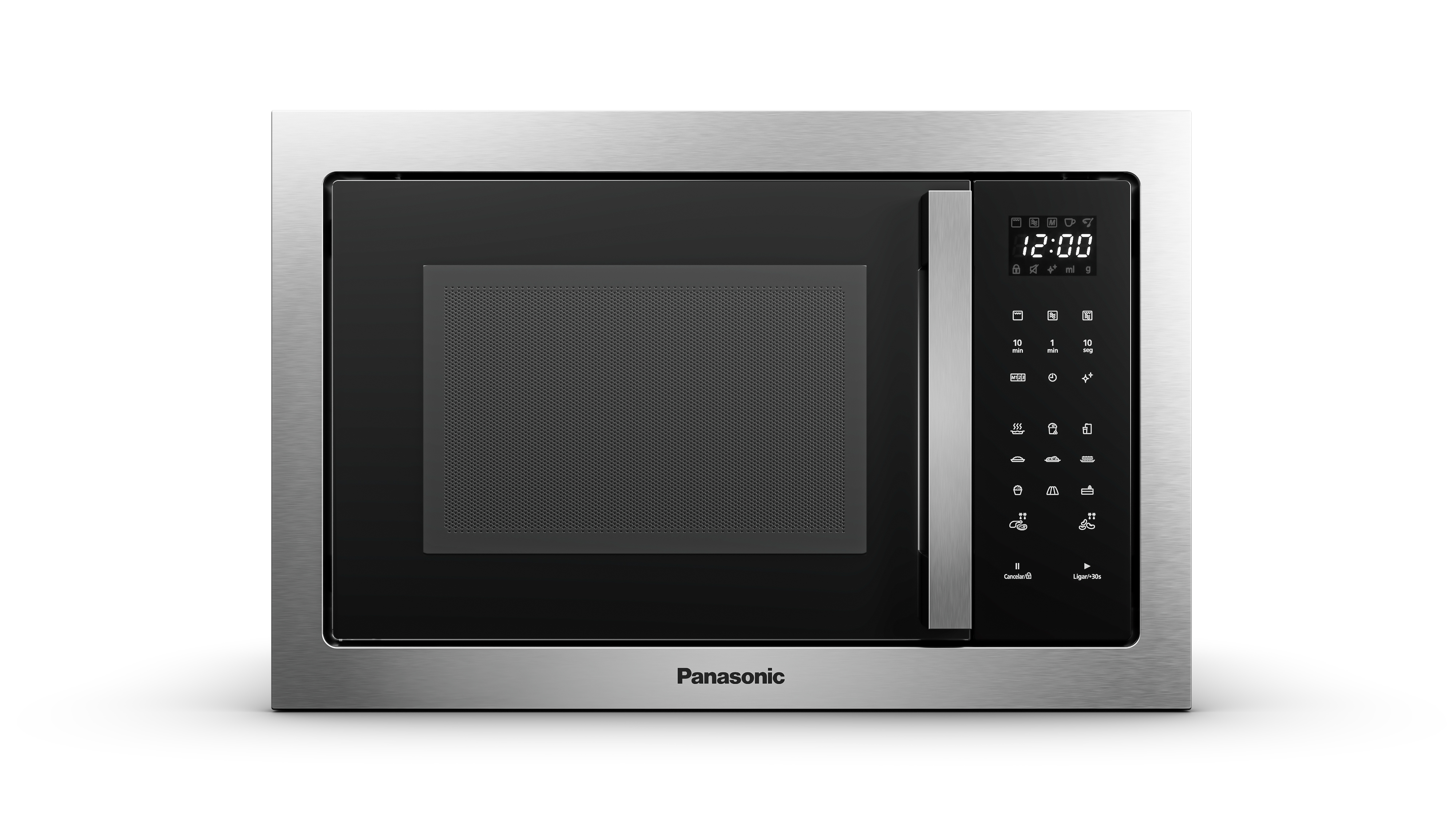 Micro-ondas de embutir Intuitive+ Panasonic Painel Easy Touch 30L Inox - NN-GB68QSRUK