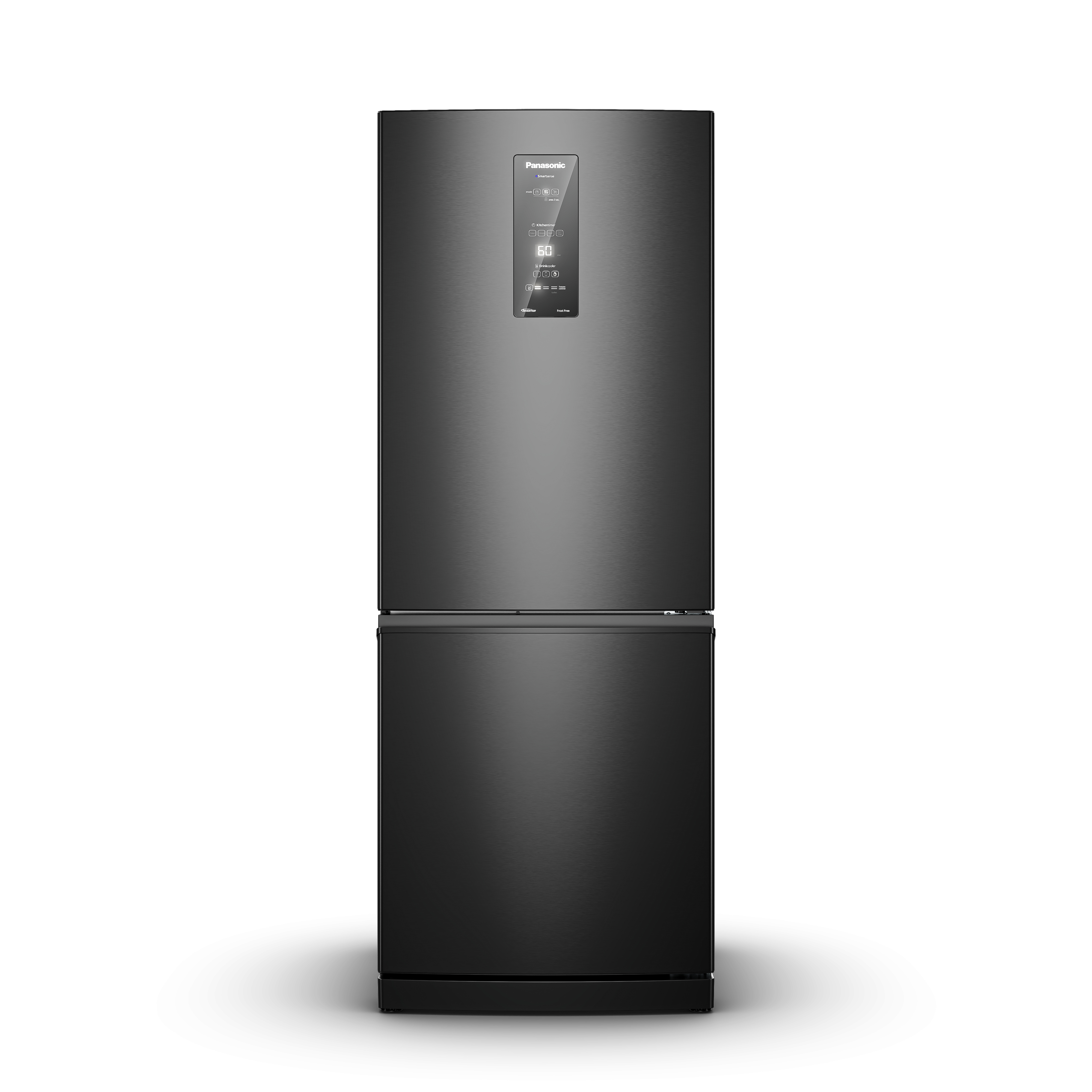 Geladeira Panasonic BB64 Cor Black Inox Look Inverse Frost Free 460L Inverter A+++ - NR-BB64PV1B