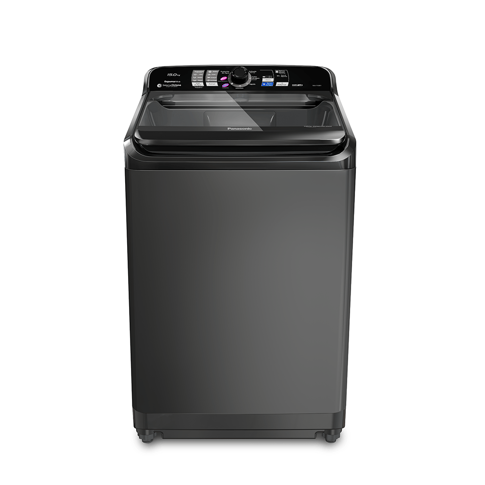 Máquina de lavar Ideal+ Panasonic 15Kg Lavagem Eficiente SmartSense Função Vanish Titânio - NA-F150B1T