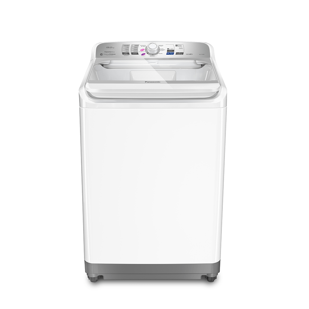 Máquina de lavar Ideal+ Panasonic 15Kg Lavagem Eficiente SmartSense Função Vanish Branca - NA-F150B1W