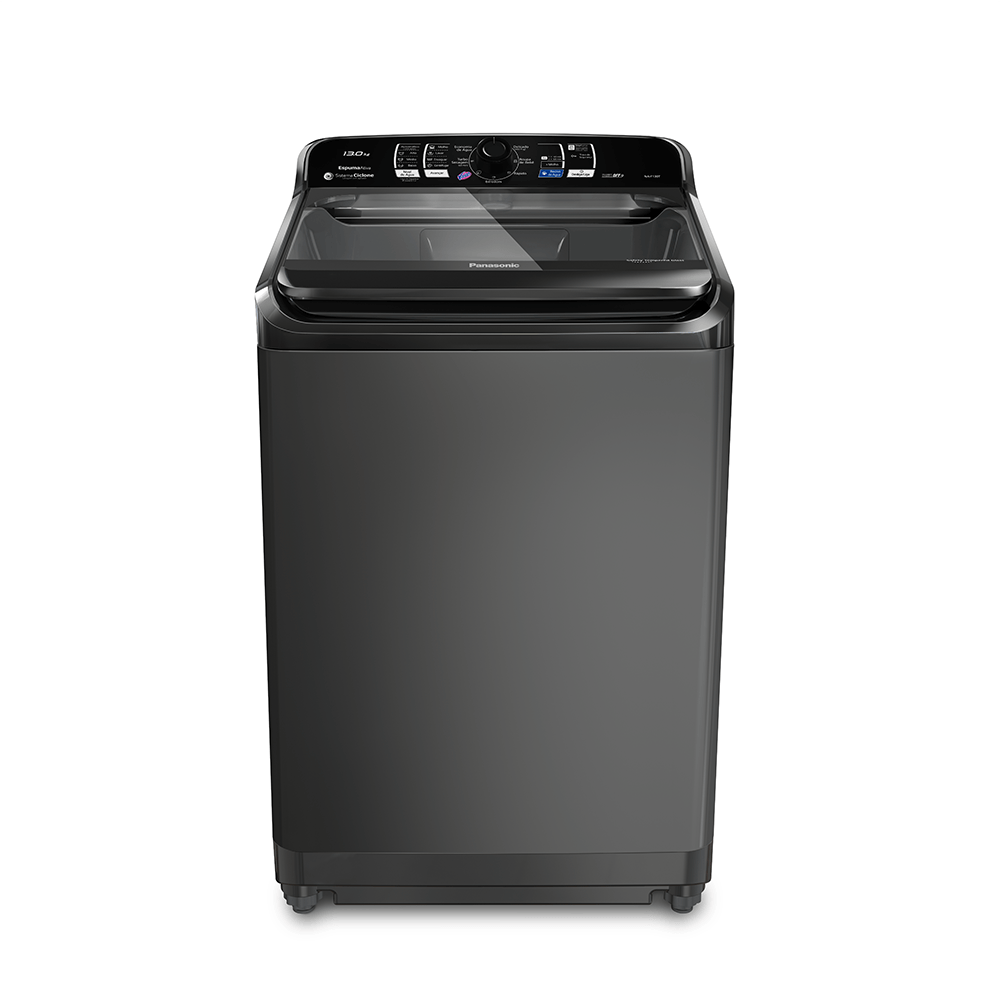 Máquina de lavar Ideal+ Panasonic 13Kg Lavagem Eficiente SmartSense Função Vanish Titânio - NA-F130B1T