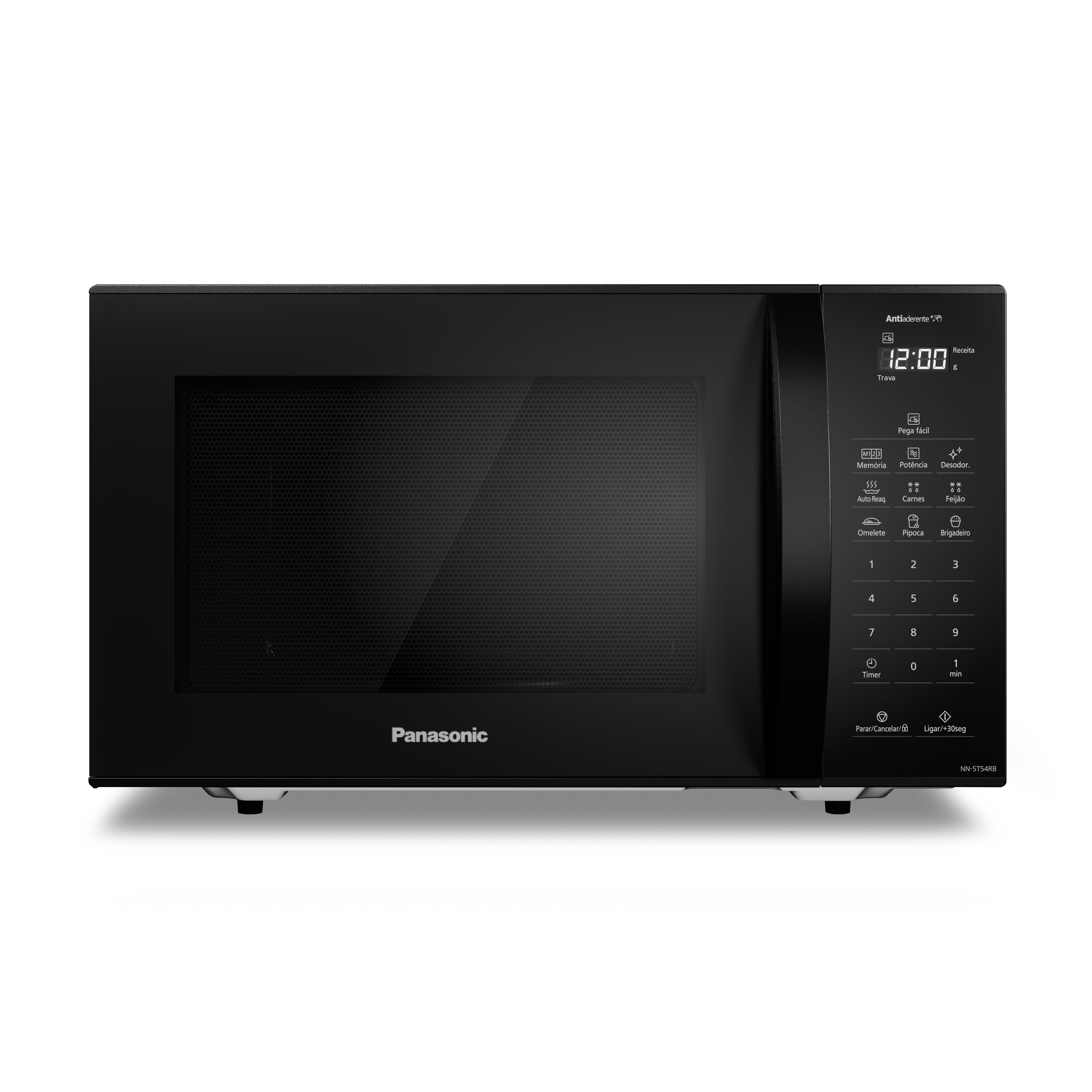 Micro-ondas Ideal+ Panasonic ST54 Auto Reaquecimento 27L Black Glass - NN-ST54RBRU